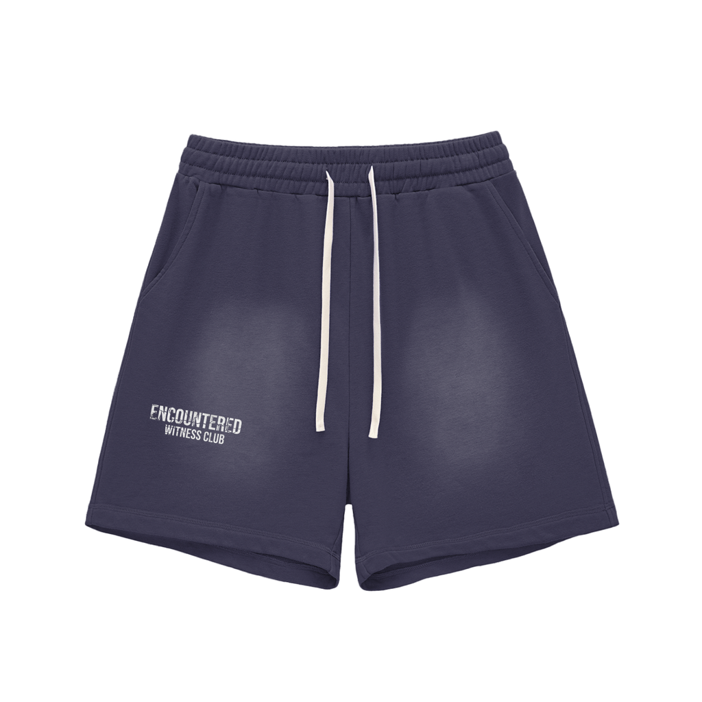 Witness Club Cotton Shorts – Navy Blue