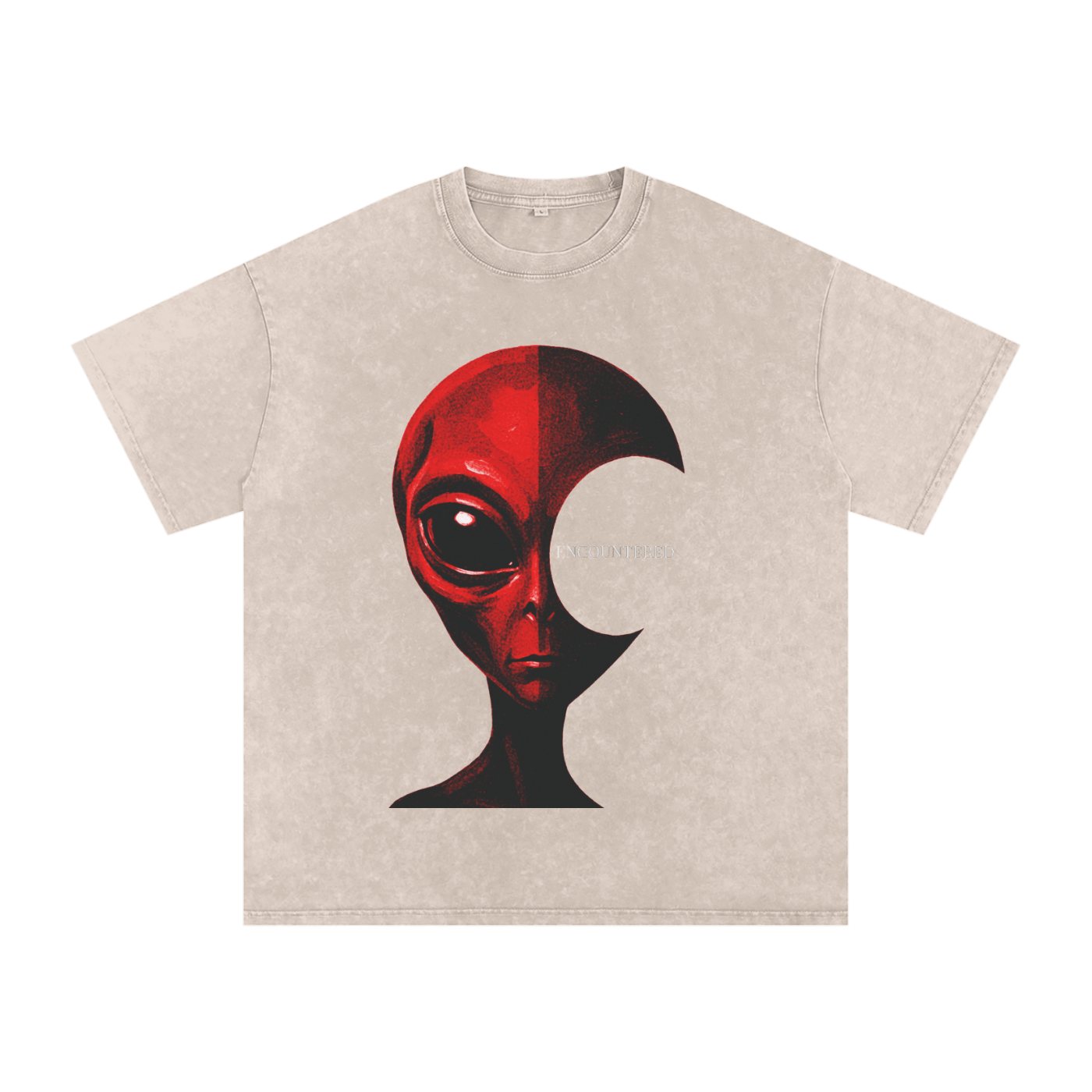 encountered,red,alien,oversized,tee,tops