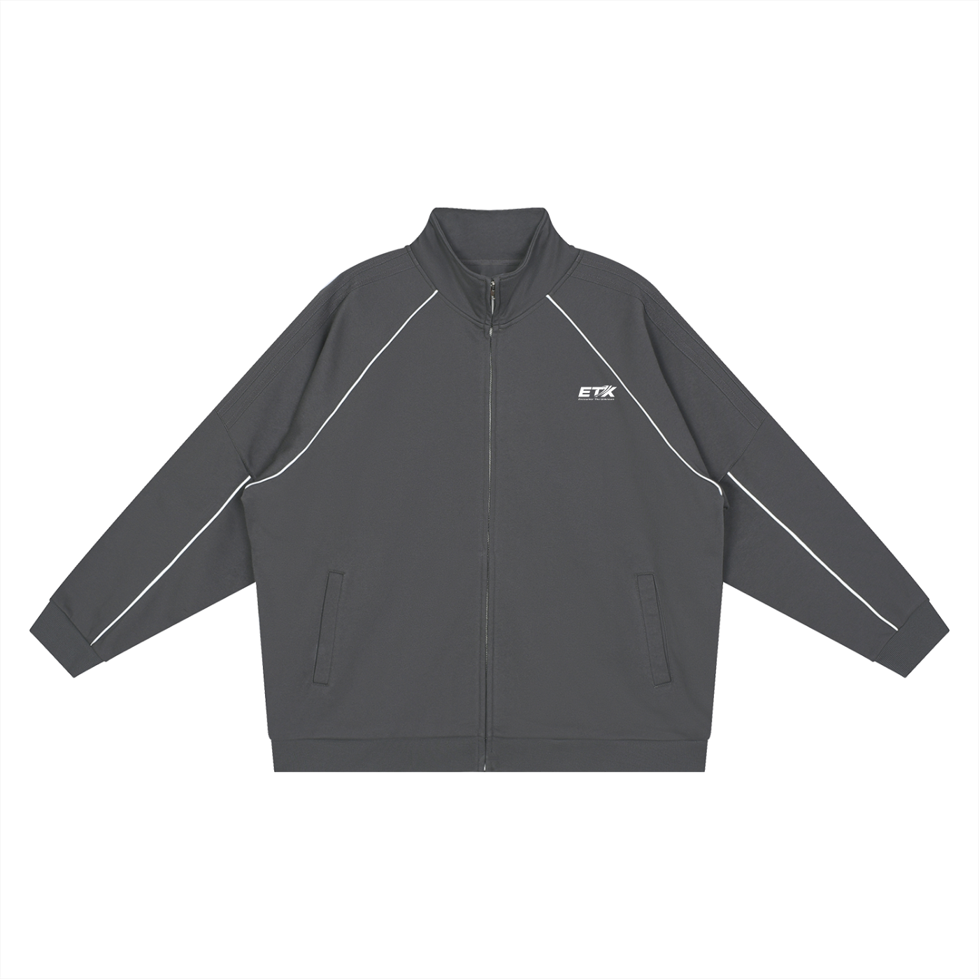 ETX Reflection Striped Raglan Sleeve Jacket