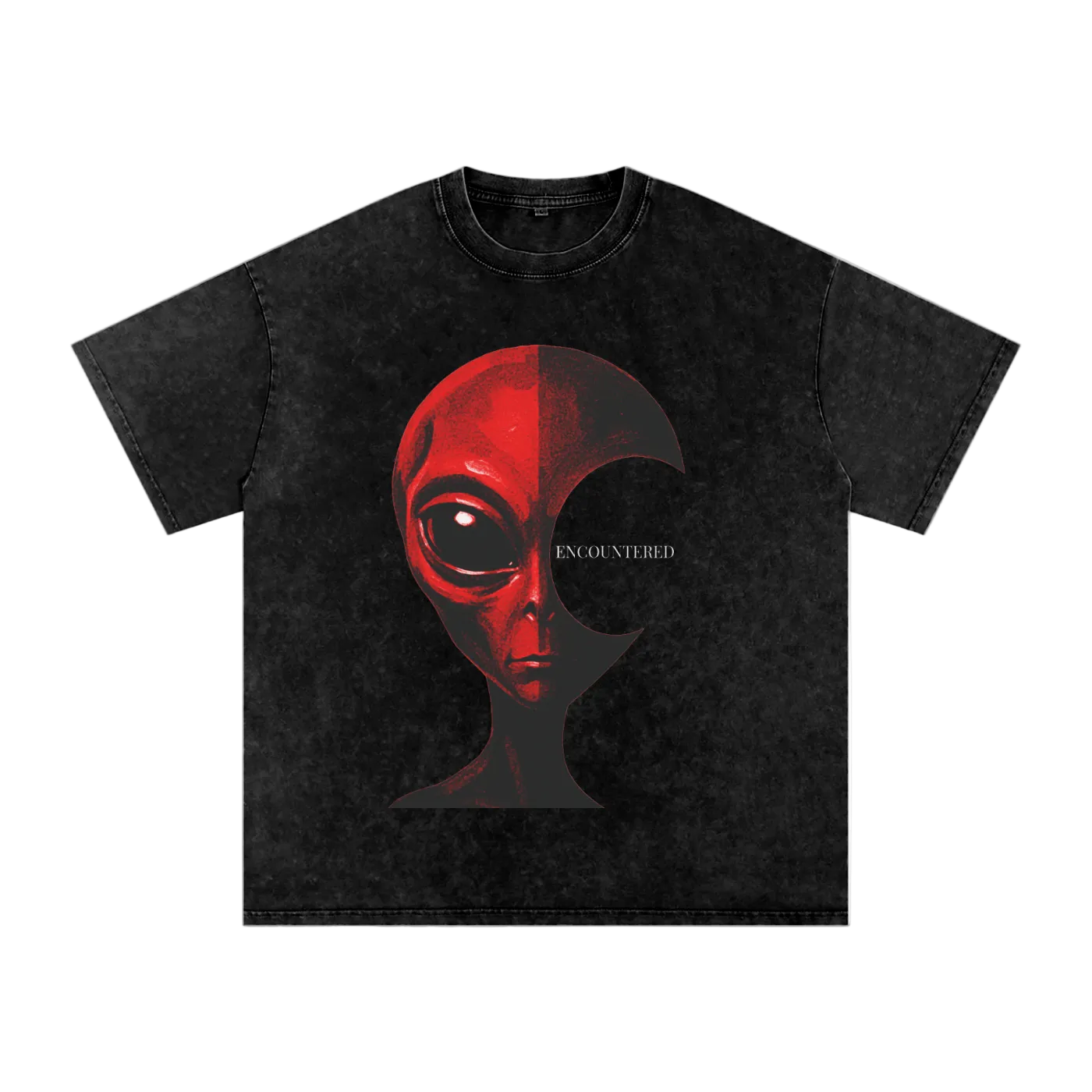 encountered,red,alien,oversized,tee,tops